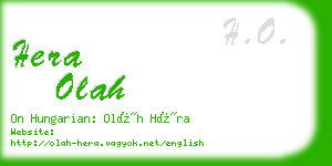hera olah business card